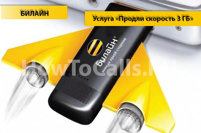 Опция «Продли скорость 3 ГБ» Интернета от Билайн