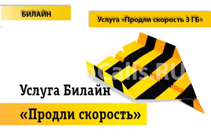 Опция «Продли скорость 3 ГБ» Интернета от Билайн