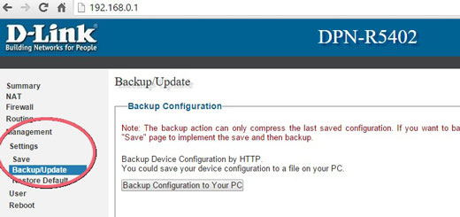 DPN R5402: настройка для Ростелекома