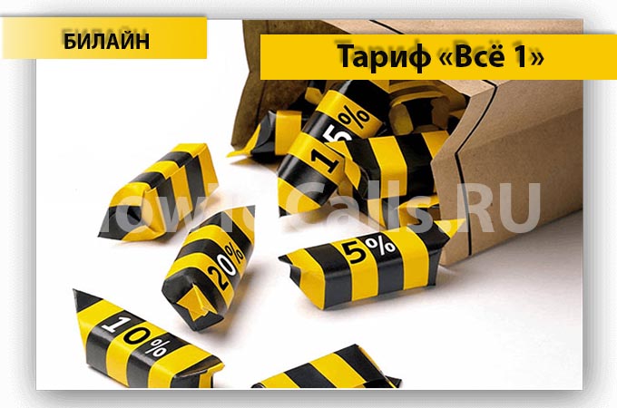 Тариф «Всё 1» от Билайн - описание тарифа, как подключить и как отключить тариф Всё 1 от Билайн