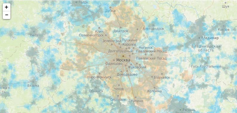 Карта зоны покрытия мобильной связи и интернета Ростелеком Карта зоны покрытия мобильной связи и интернета Ростелеком